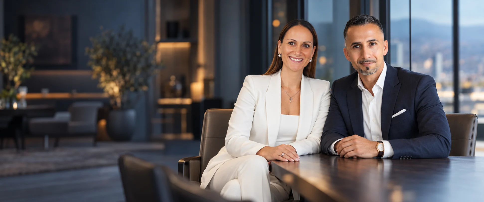 Daniela Isik und Birol Isik am Besprechungstisch