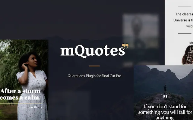 mQuotes – Final Cut Pro Plugin