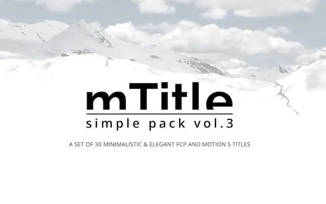 mTitle Simple Pack 3 – Final Cut Pro Plugin
